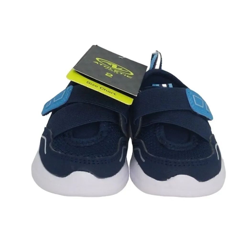 Athletic Works Toddler Boys NEW w/Tags Blue Easy Close Sneakers - sz. 3